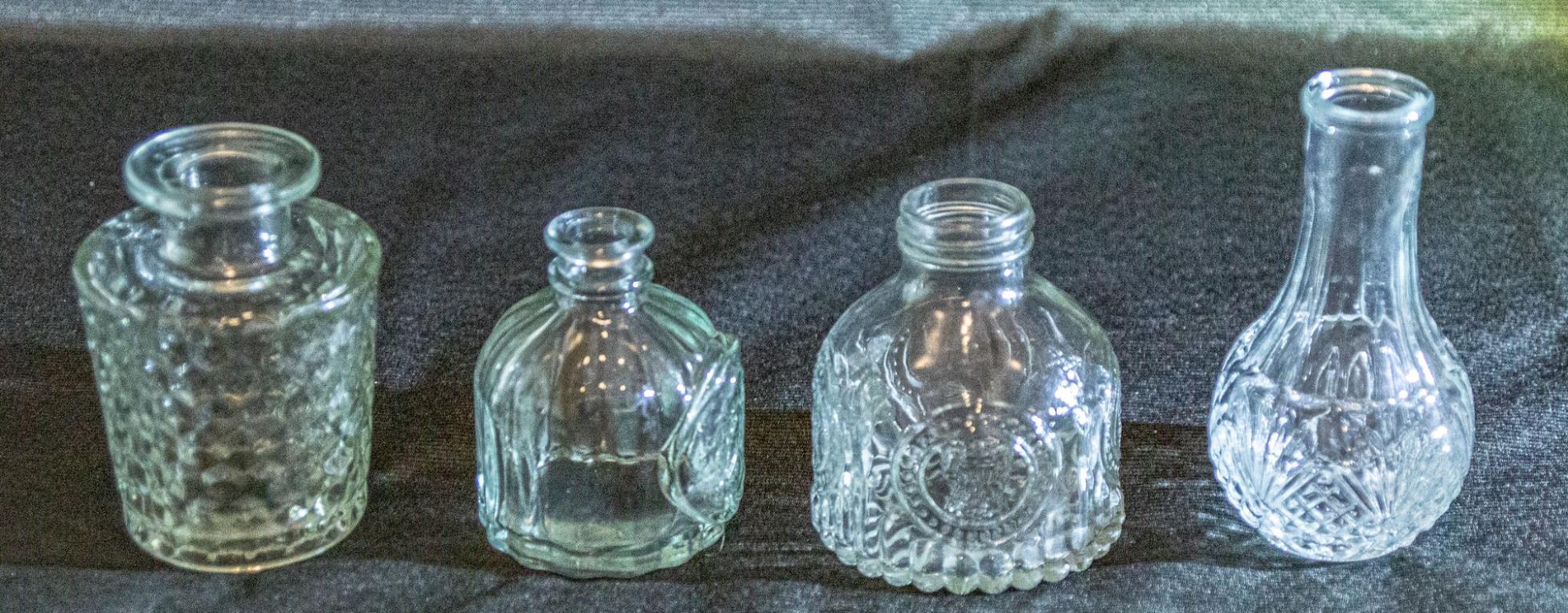 Assorted bud vases from the Golden Moments collection