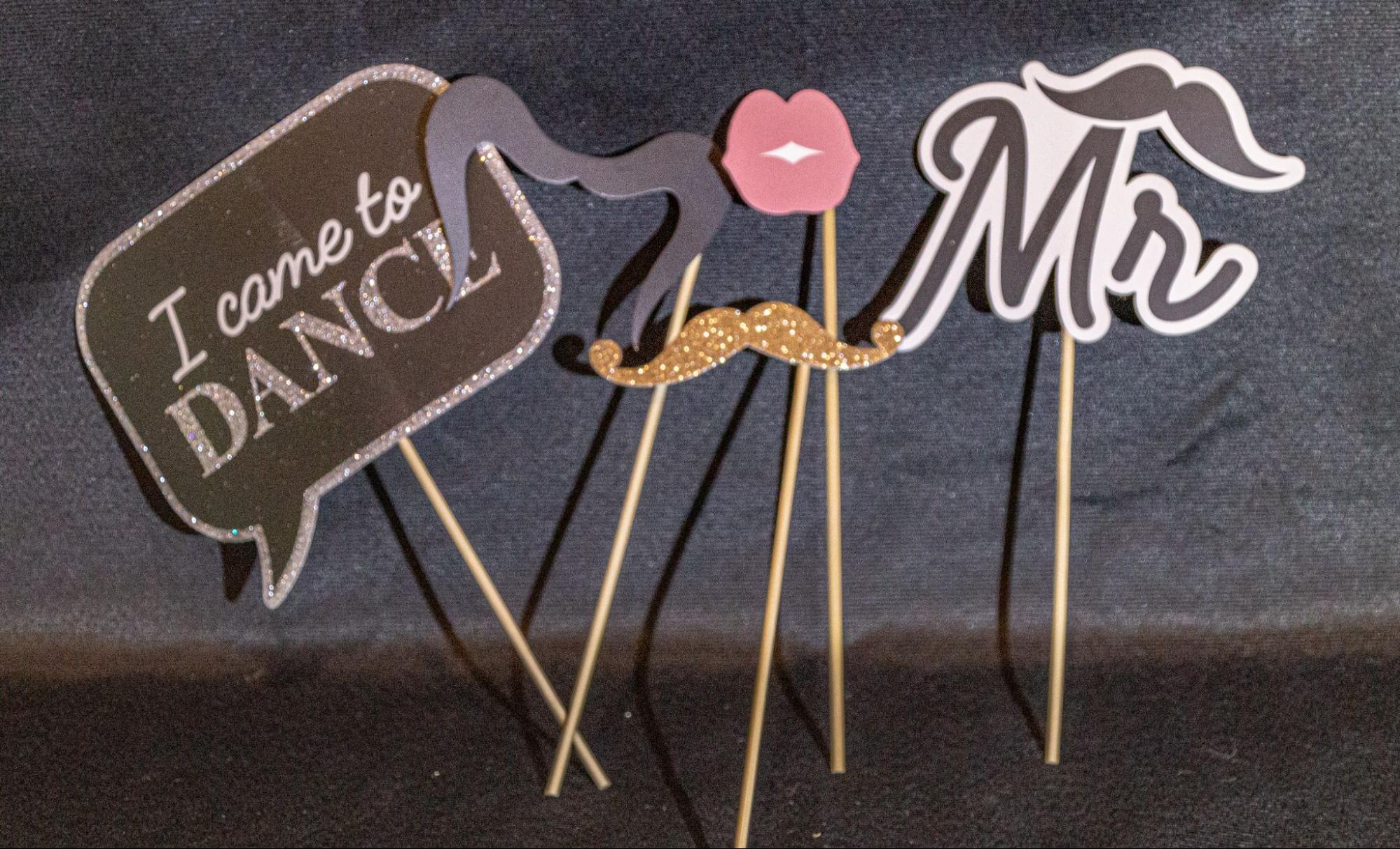 Photo Booth Props from Golden Moments Rentals