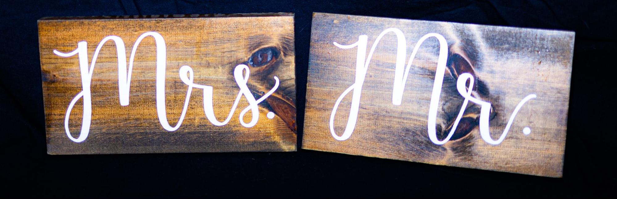 Hand-lettered wedding sign from the Golden Moments collection